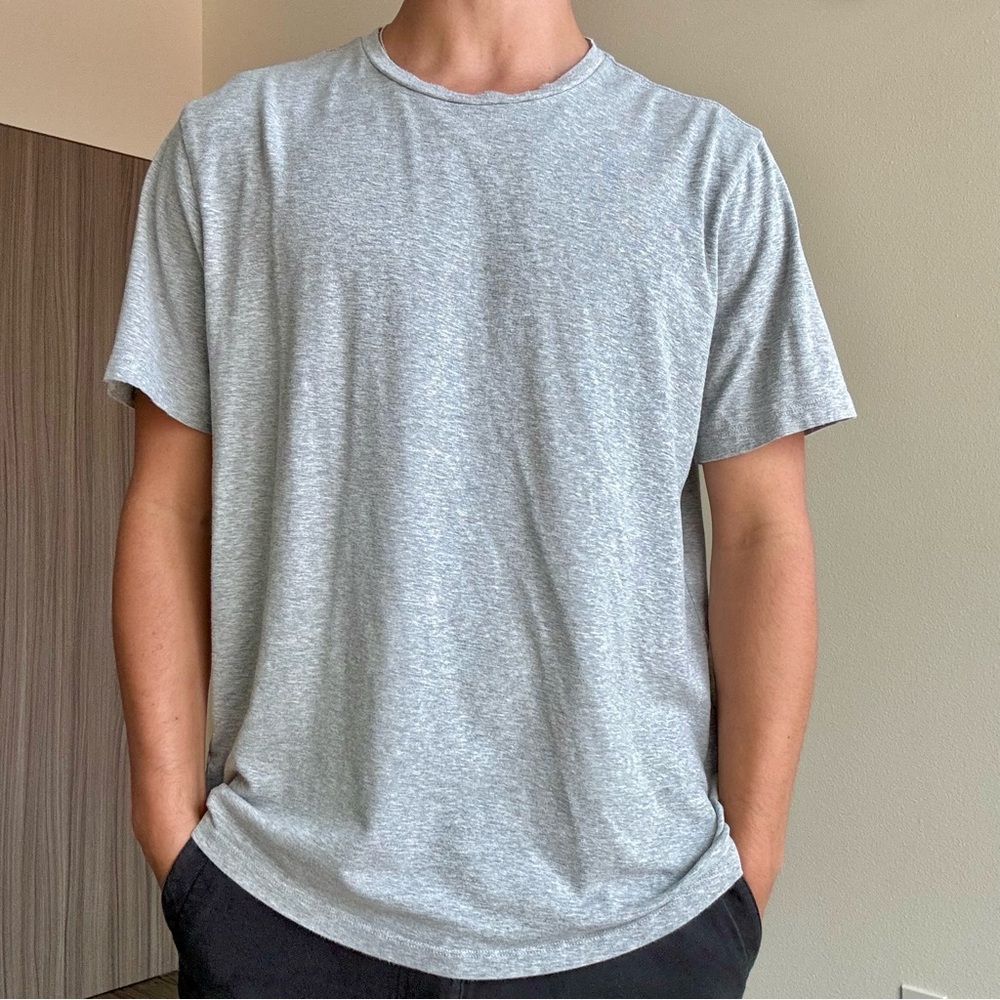 Open Edit Gray Men's T-Shirt